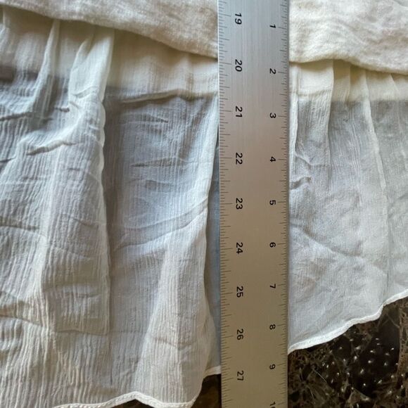 Theory Cotton High Low Tank w Opaque Ruffle - Picture 8 of 11